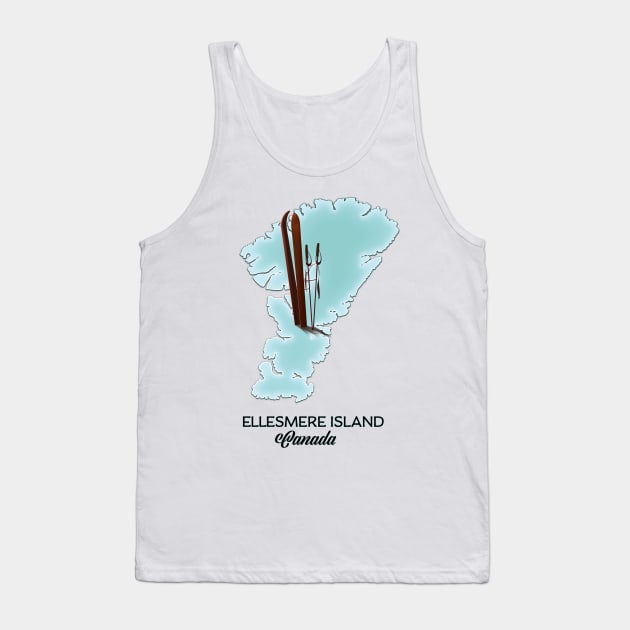 Ellesmere island Canada map Tank Top by nickemporium1